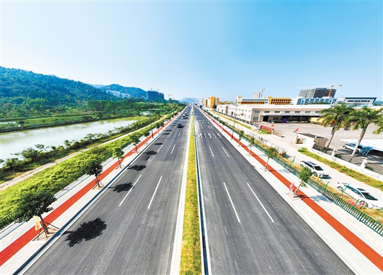 隨著華盛路西延線(xiàn)工程圓滿(mǎn)完成建設(shè)，蓬江區(qū)產(chǎn)城融合的工業(yè)走廊“生命線(xiàn)”全面打通。