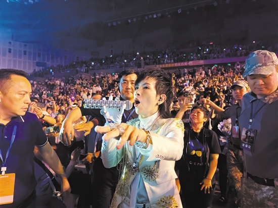 演唱會期間，潘美辰多次走下臺與觀眾互動。