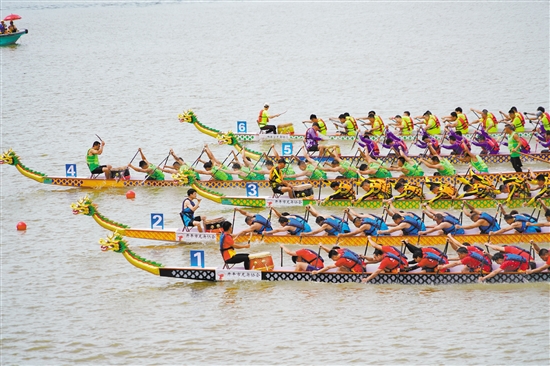 江門（開平）國(guó)際龍舟邀請(qǐng)賽標(biāo)準(zhǔn)龍舟公開組邀請(qǐng)了來(lái)自中國(guó)香港、中國(guó)澳門、俄羅斯、英國(guó)、馬來(lái)西亞、“一帶一路”共建國(guó)家大學(xué)生聯(lián)隊(duì)6支隊(duì)伍參賽。