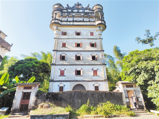 江門與澳門不斷加強(qiáng)文旅合作，利用世界文化遺產(chǎn)資源攜手開拓旅游市場(chǎng)。圖為開平瑞石樓。