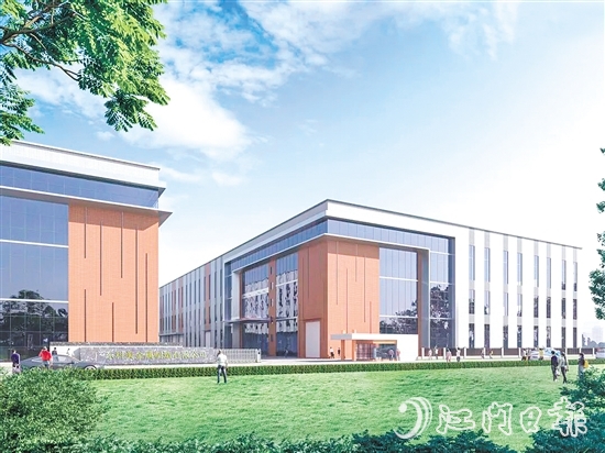 廣東科美金屬制造有限公司新工廠奠基，這是鶴山推動項目招引、動工、投產(chǎn)的又一有力見證。圖為項目效果圖。