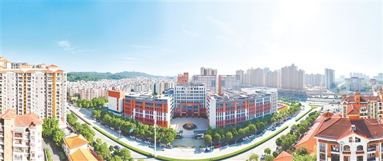 江門一實校園全景。