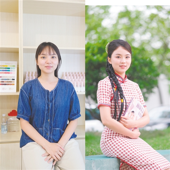 經過學生化妝，老師變身“國風美女”。