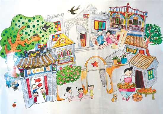 李玉如創(chuàng)作的第一幅僑鄉(xiāng)主題系列作品。