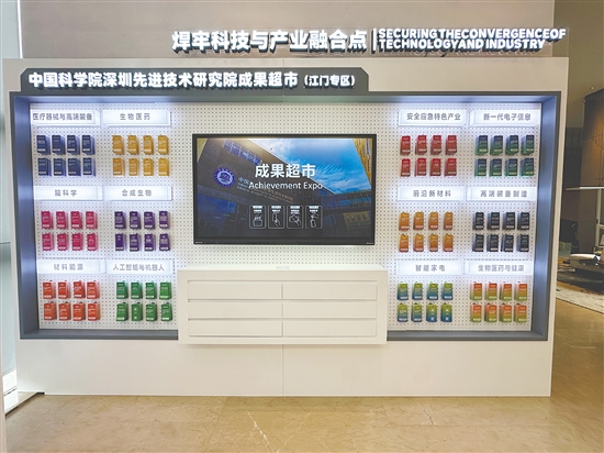 在成果超市，一項項創(chuàng)新技術(shù)如同商品般整齊“陳列”，企業(yè)可按需領(lǐng)取卡片對接。