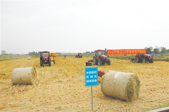 2025年江門市冬種生產(chǎn)現(xiàn)場會展示的農(nóng)機主要來自恩平市社村合作農(nóng)業(yè)發(fā)展有限公司，其中部分農(nóng)機技術正在申報專利。